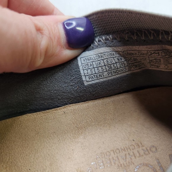 Vionic Allora Ballet Flat Orthotic Shoes Womens Size 7.5 gray Bronze Leather - Picture 3 of 11